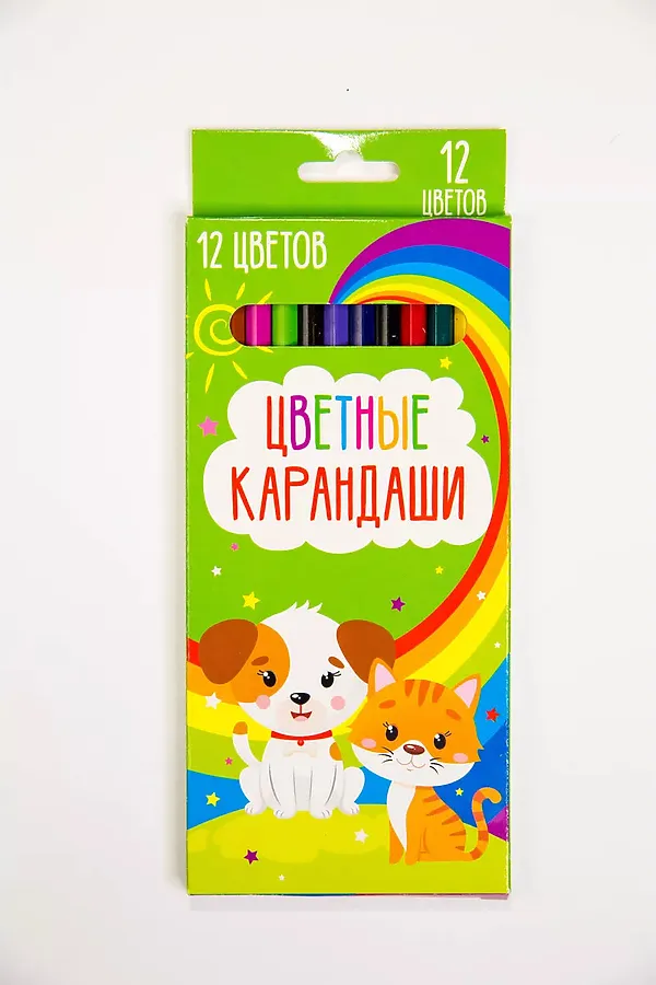 Карандаши цветные 12 цветов 60967 НАТАЛИ, в ассортименте - фото 1