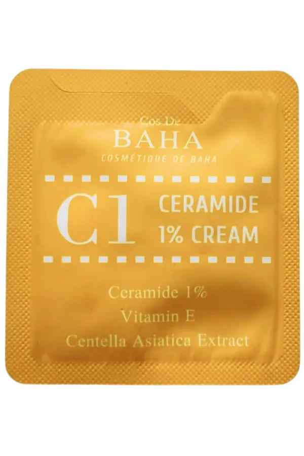 Cos De BAHA Крем для лица укрепляющий с церамидами / Ceramide 1% Cream Sample (C1), 1,5 мл KRISTALLER, бесцветный - фото 1