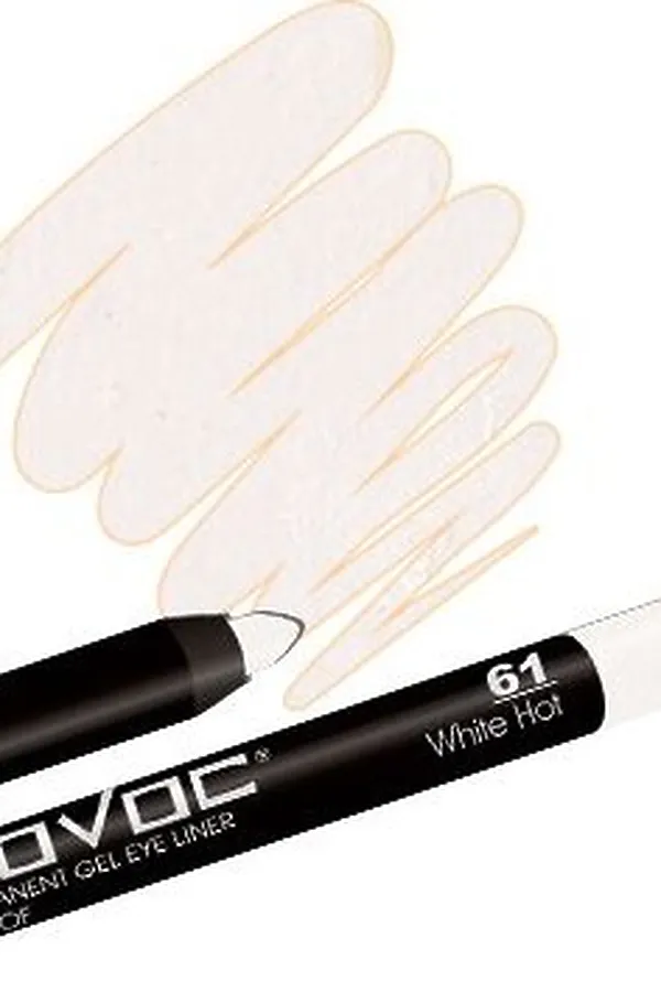 Provoc Гелевый карандаш-подводка для глаз водостойкий / Semi Permanent Gel Eye Liner №61 White Hot, белый матовый KRISTALLER, белый матовый - фото 1