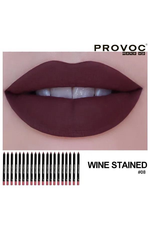 Provoc Полупермаментный гелевый карандаш для губ / 08 Wine Stained KRISTALLER, 08 wine stained - фото 1