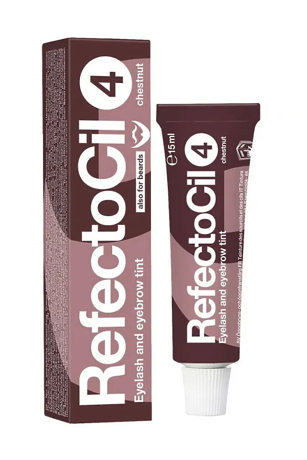 RefectoCil Краска для бровей и ресниц №4, 15 мл каштановый KRISTALLER, каштановый - фото 1