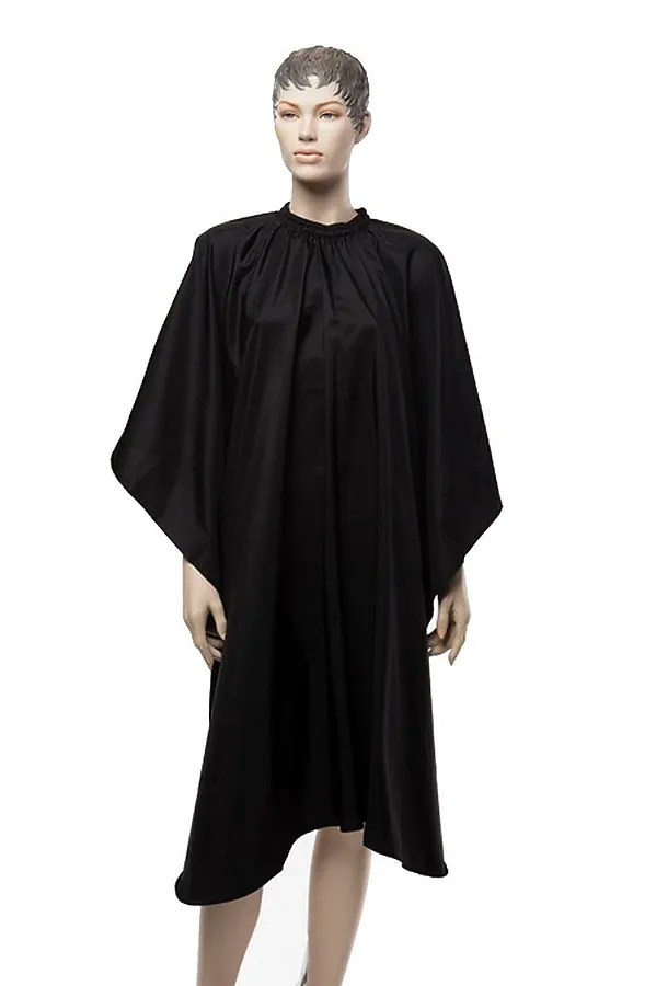 Dewal Пеньюар для стрижки «Матовый» AA09Black, 128 х 148 см, черный матовый KRISTALLER, черный матовый - фото 1