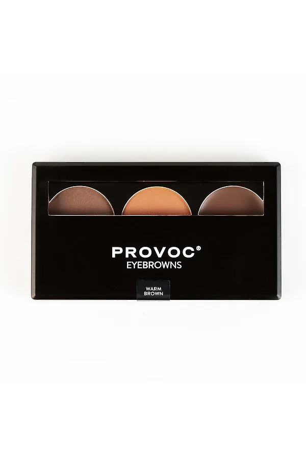 Provoc  Набор теней для бровей 02 / Warm Brown KRISTALLER, warm brown - фото 1