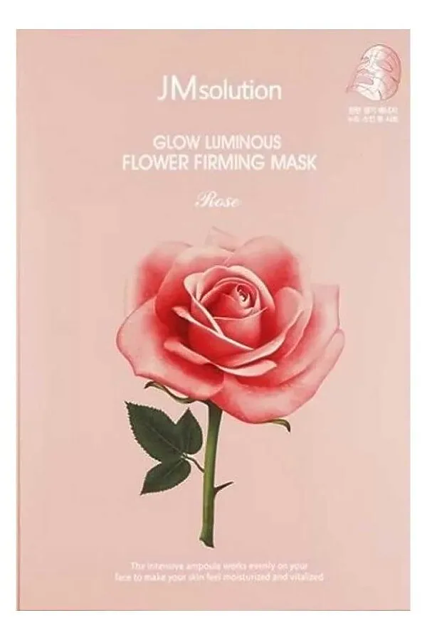 JMsolution Тканевая маска для лица с экстрактом розы / Glow Flower Firming Mask Rose, 30 мл KRISTALLER, роза - фото 1
