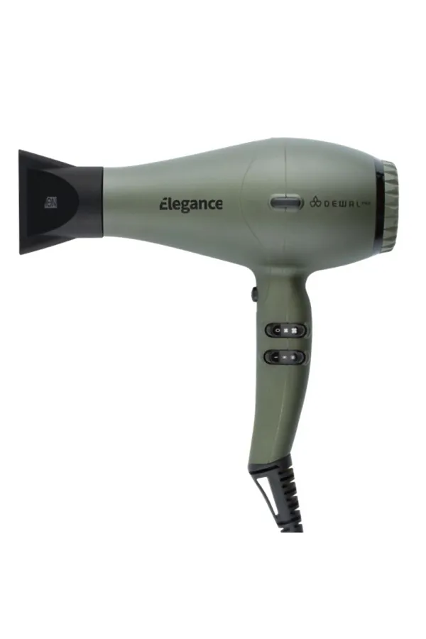 Dewal Профессиональный фен для волос / 03-9010 Olive Pro Elegance, оливковый, 2300 Вт KRISTALLER, оливковый - фото 1