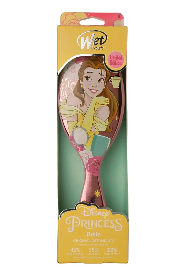 Wet Brush Wet Brush Расчёска для спутанных волос принцесса Белль / Disney Princess Wholehearted Bell BWRDISITWHHBE, светло-розовый KRISTALLER, светло-розовый - фото 1
