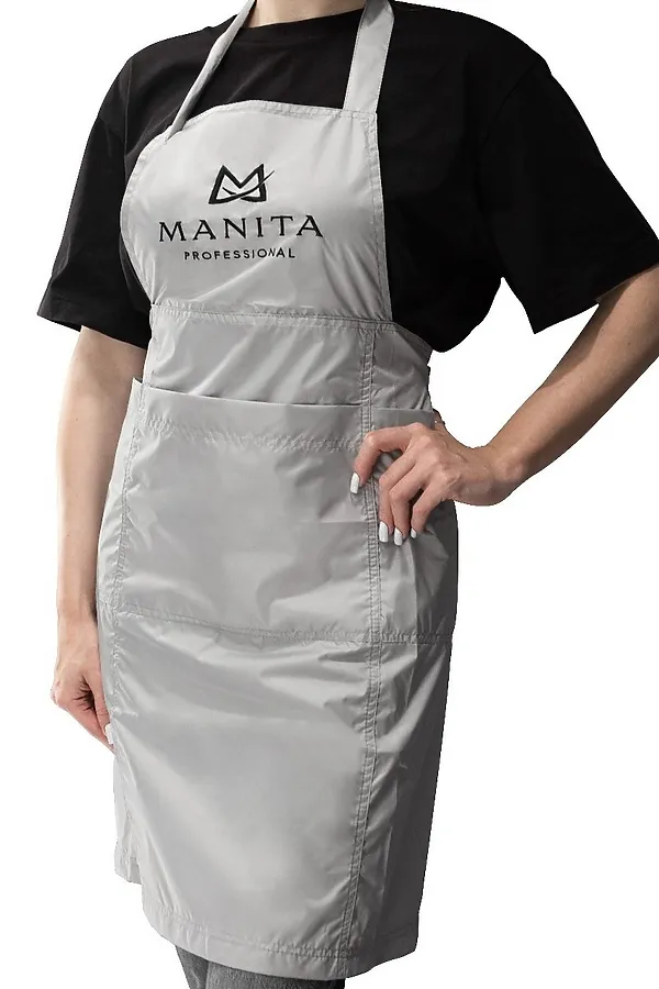 Manita Professional Фартук универсальный для мастера салона красоты, серый KRISTALLER, серый - фото 1