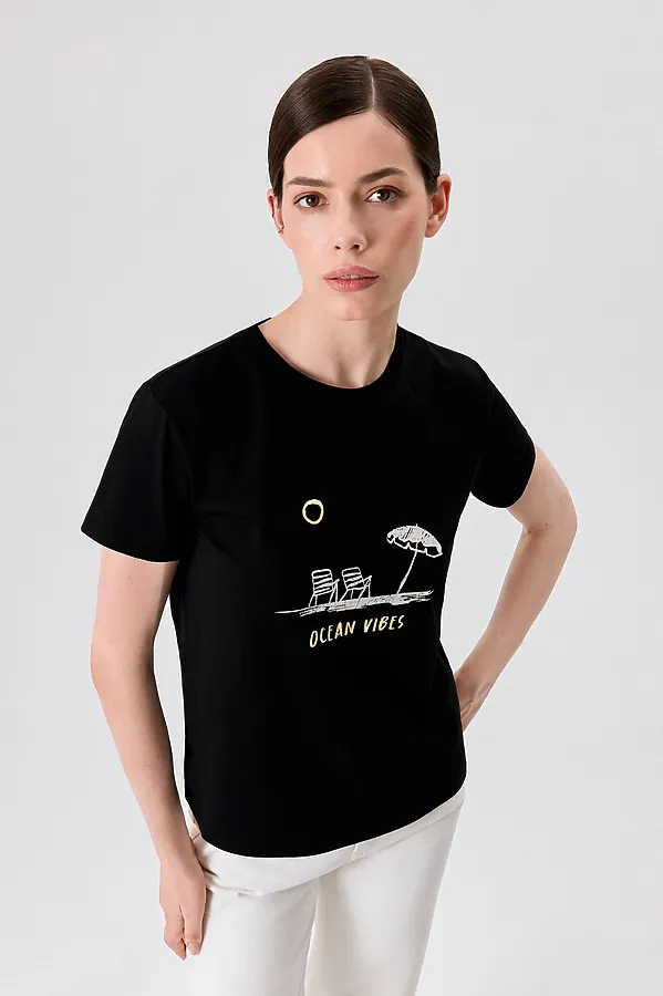 Футболка CONCEPT CLUB, черный принт - фото 1