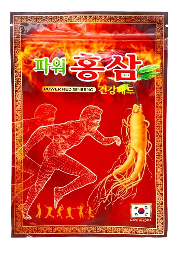 Kang Hwa Обезболивающий пластырь с красным женьшенем для суставов / Power red Ginseng, 20 шт. KRISTALLER, power red ginseng - фото 1