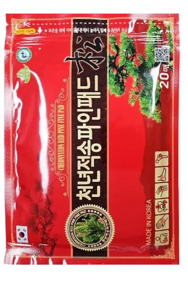 Kang Hwa Обезболивающий пластырь с экстрактом красной сосны для суставов / Cheonnyeon Red Pine Fine Pad, 20 шт. KRISTALLER, cheonnyeon red - фото 1