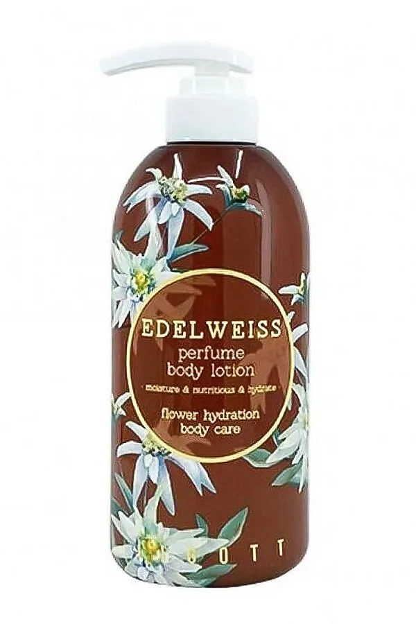 Jigott Парфюмированный лосьон для тела с экстрактом эдельвейса / Edelweiss Perfume Body Lotion, 500 мл KRISTALLER, эдельвейс - фото 1