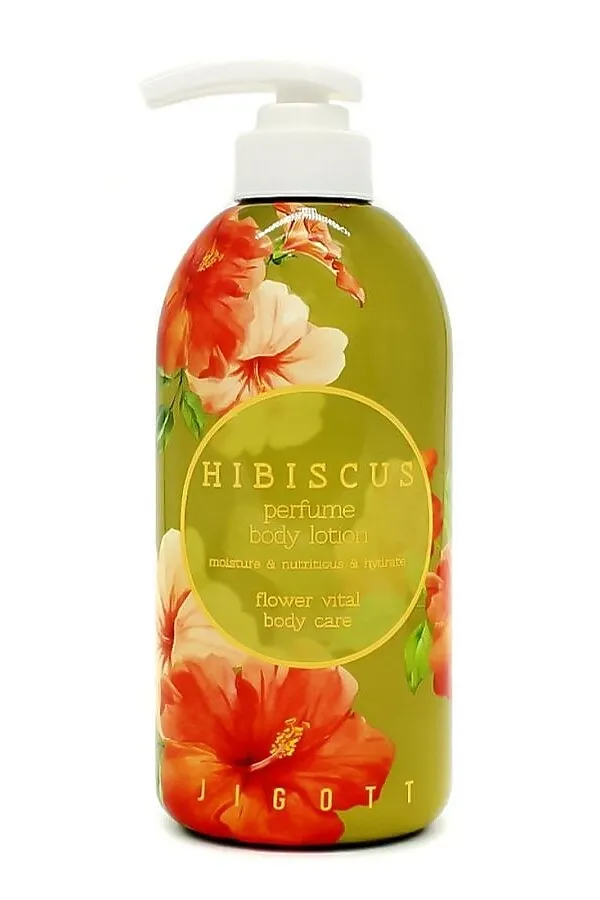 Jigott Парфюмированный лосьон для тела с экстрактом гибискуса / Hibiscus Perfume Body Lotion, 500 мл KRISTALLER, гибискус - фото 1