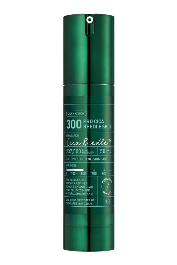 VT Cosmetics Интенсивная бустер-сыворотка для лица с микроиглами и экстрактом центеллы азиатской / Pro Cica Reedle Shot 300, 50 мл KRISTALLER, зелёный - фото 1