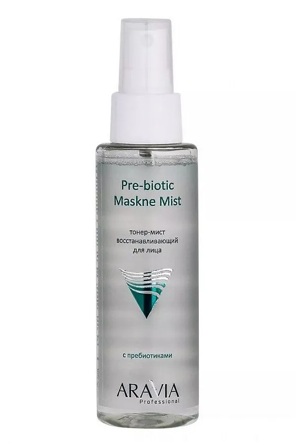 Aravia Тонер-мист восстанавливающий с пребиотиками для лица / Pre-biotic Maskne Mist 110 мл KRISTALLER, бесцветный - фото 1
