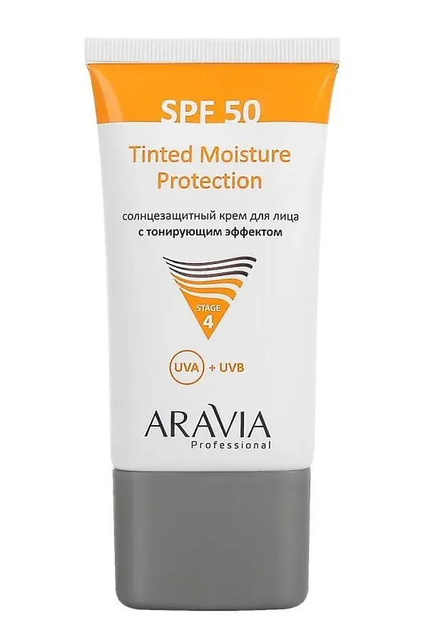 Aravia Солнцезащитный крем для лица с тонирующим эффектом / Tinted Moisture Protection SPF-50, 50 мл KRISTALLER, бежеый - фото 1