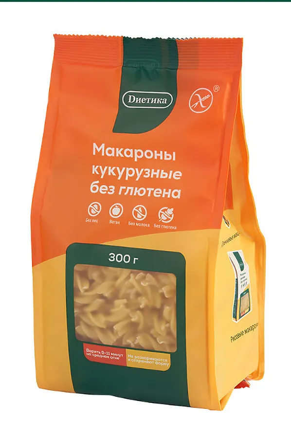 Макароны Спираль кукурузная "Диетика" 300г ЭКО-ПРОДУКТЫ, - - фото 1