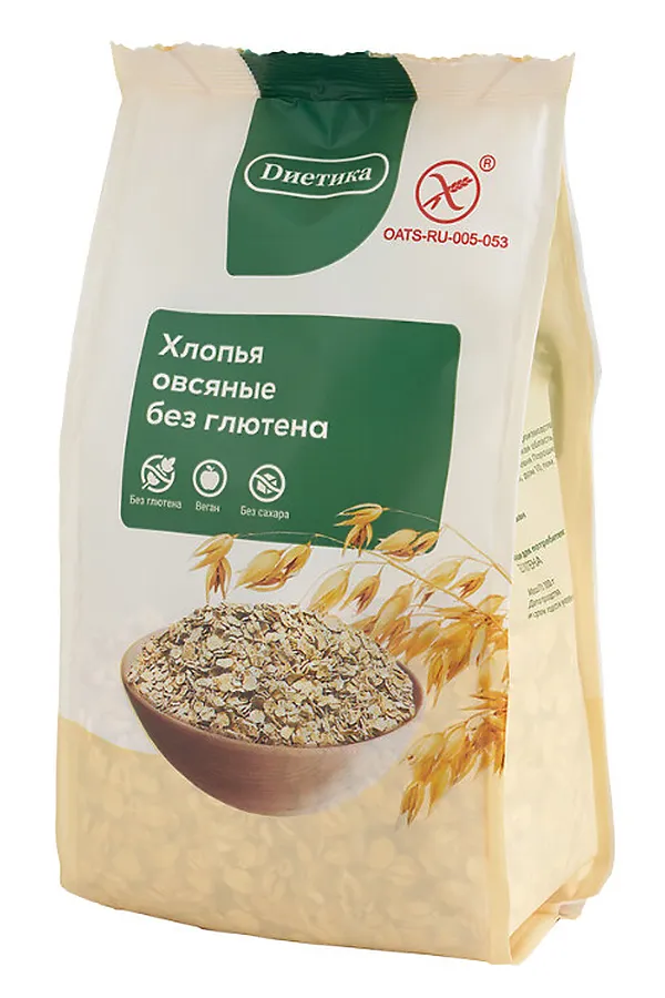 Хлопья овсяные "Диетика" 300г ЭКО-ПРОДУКТЫ, - - фото 1