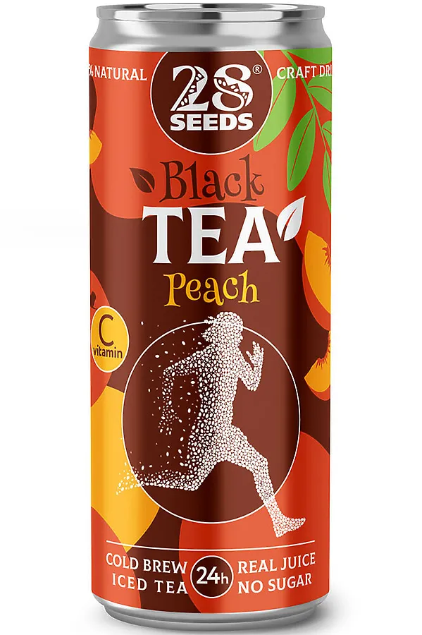 Чай чёрный "Персик" Cold Brew ж/б 330 мл ЭКО-ПРОДУКТЫ, - - фото 1