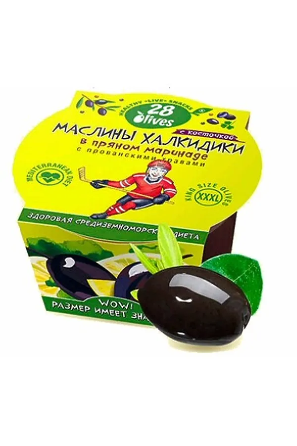 Маслины Халкидики в пряном маринаде, с косточкой 150г  ЭКОПРОДУКТЫ, - - фото 1