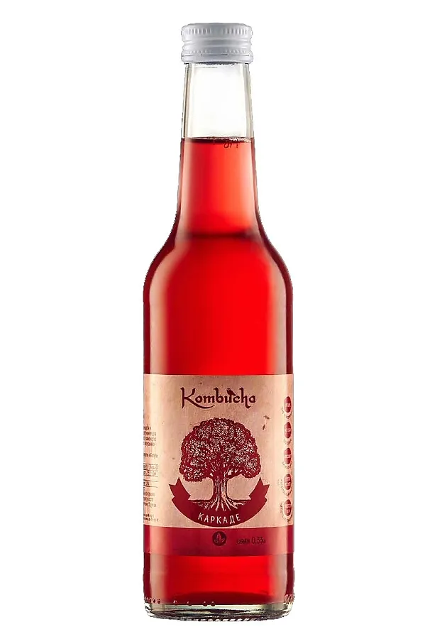 Комбуча Каркаде "interkvass" стекло 330мл ЭКО-ПРОДУКТЫ, - - фото 1