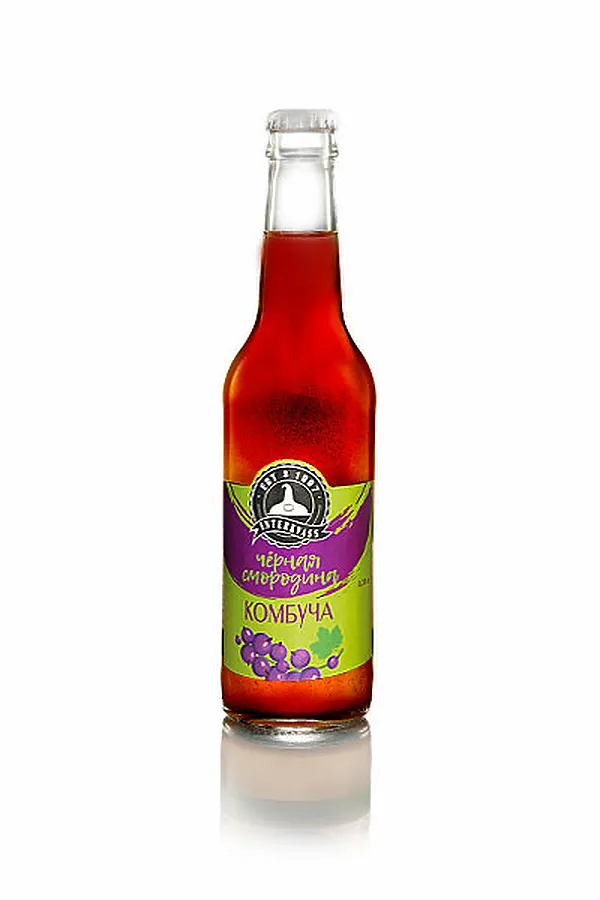 Комбуча Черноплодная рябина "interkvass" стекло 330мл ЭКО-ПРОДУКТЫ, - - фото 1