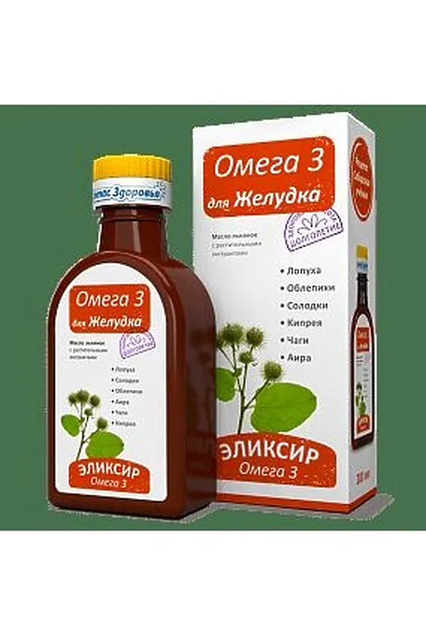 Эликсир "Для Желудка - Омега 3" на льняном масле 200мл ЭКО-ПРОДУКТЫ, - - фото 1