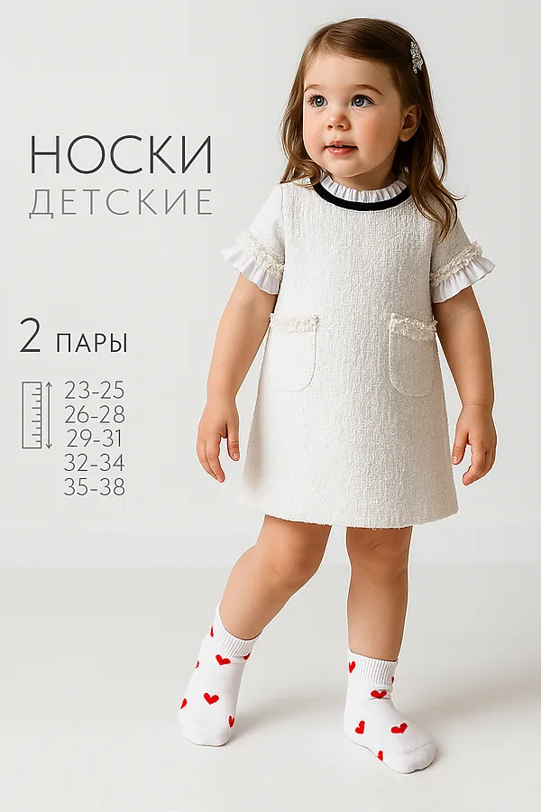 Носки стандарт Любимка НАТАЛИ, белый - фото 1