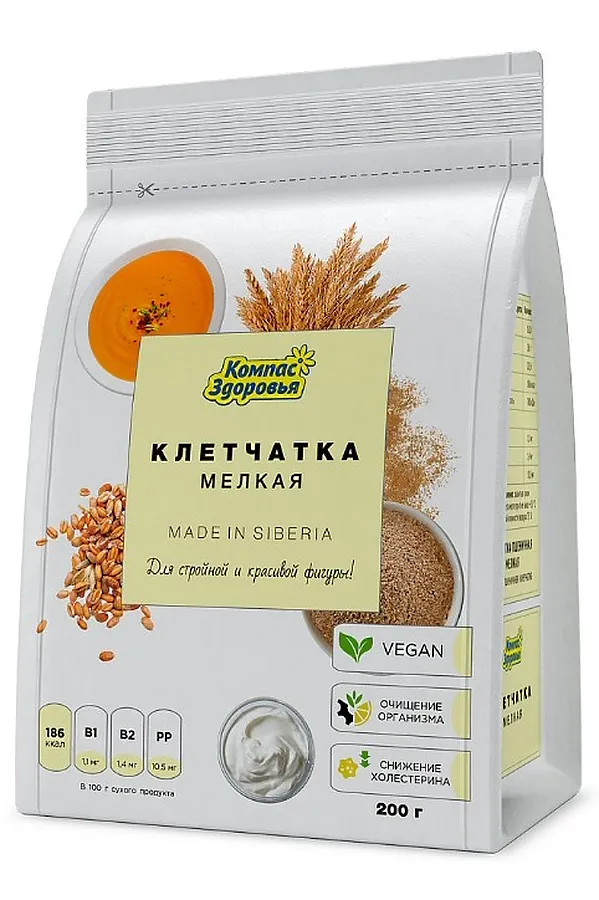 Клетчатка пшеничная мелкая 200г ЭКО-ПРОДУКТЫ, - - фото 1