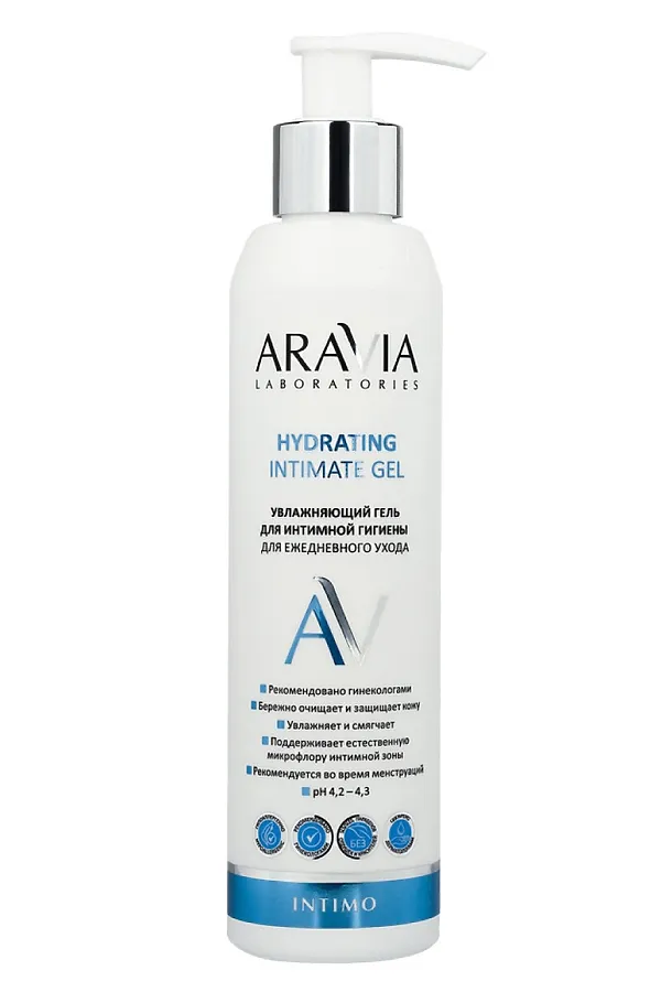 Aravia Laboratories Увлажняющий гель для интимной гигиены для ежедневного ухода / Hydrating Intimate Gel, 200 мл KRISTALLER, белый - фото 1