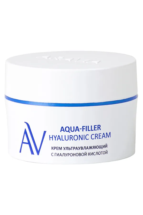 Aravia Laboratories Крем для лица ультраувлажняющий с гиалуроновой кислотой / Aqua-Filler Hyaluronic Cream, 50 мл KRISTALLER, белый - фото 1