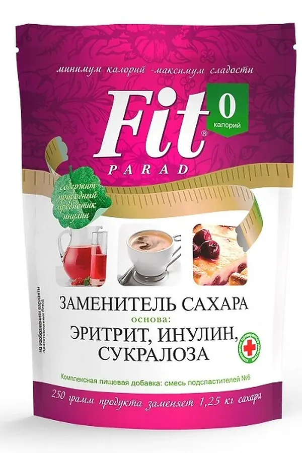 ФитПарад №  6 - 250г эритрит, инулин, сукралоза ДОЙ-ПАК ЭКО-ПРОДУКТЫ, - - фото 1