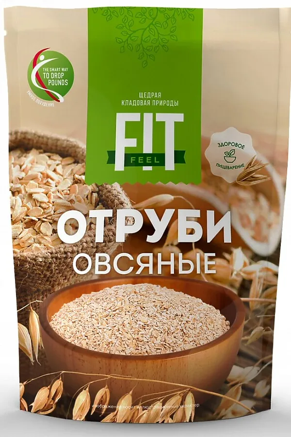 Отруби овсяные 400г ЭКО-ПРОДУКТЫ, - - фото 1