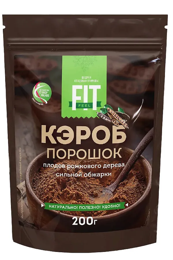 Кэроб порошок сильной обжарки 200г ЭКО-ПРОДУКТЫ, - - фото 1