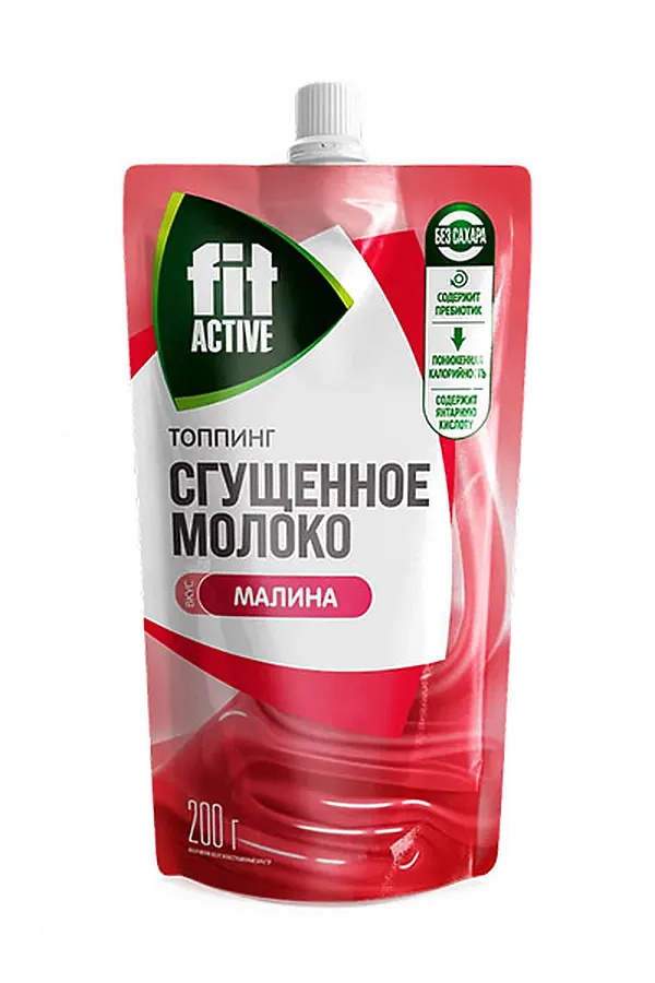 Топпинг "Сгущенное молоко" малина дой-пак 200г ЭКО-ПРОДУКТЫ, - - фото 1