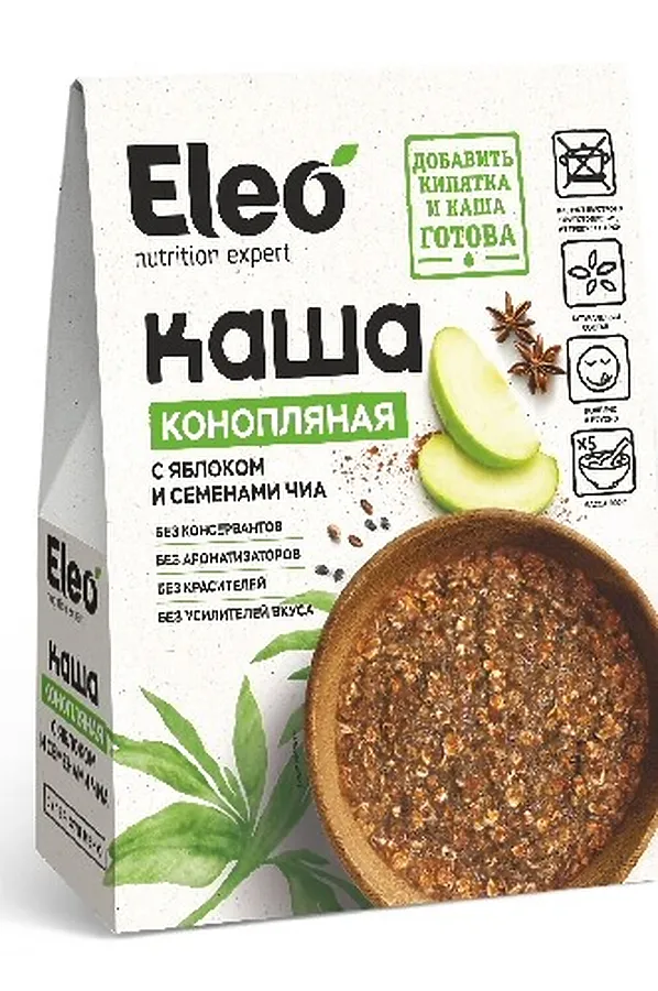 Каша конопляная с яблоком и семенами чиа 200г ЭКО-ПРОДУКТЫ, - - фото 1