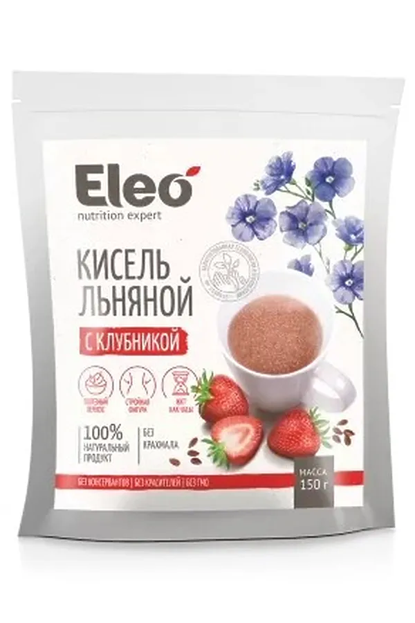 Кисель льняной с клубникой 150г ЭКО-ПРОДУКТЫ, - - фото 1