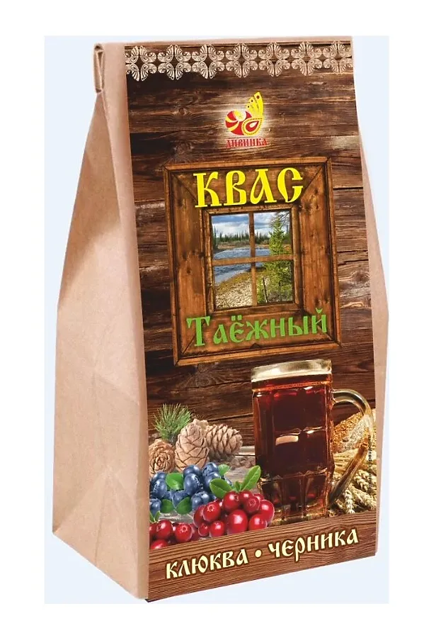 Квас "Таёжный" с ячменным и ржаным солодом и ягодами 700г ЭКО-ПРОДУКТЫ, - - фото 1