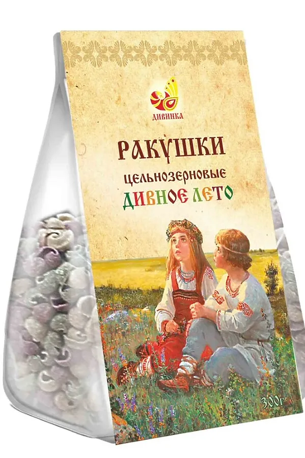 Макароны пшеничные "Ракушки" ц/з цветные с ламинарией 300г ЭКО-ПРОДУКТЫ, - - фото 1