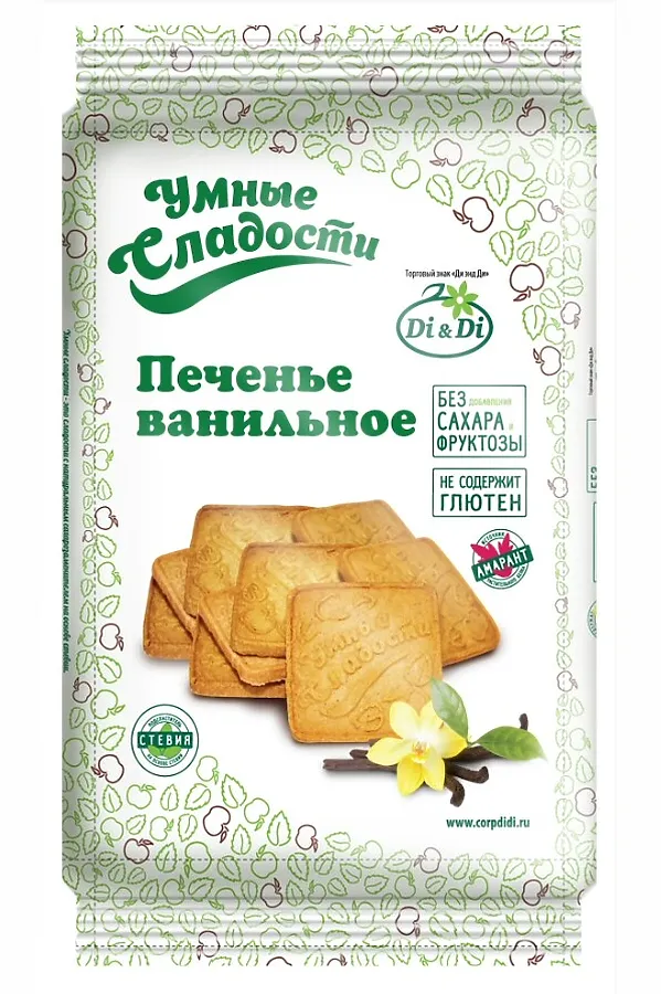 Печенье "УмСладости" творожное амарантовое без сахара 160г ЭКО-ПРОДУКТЫ, - - фото 1