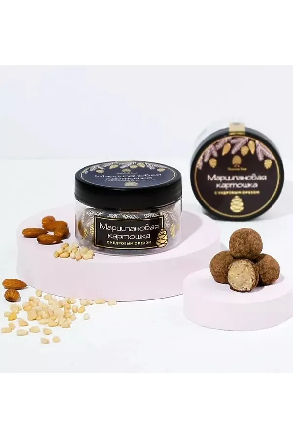 Конфеты "Картошка" марципановая с кедровым орехом 160г ЭКОПРОДУКТЫ, - - фото 1