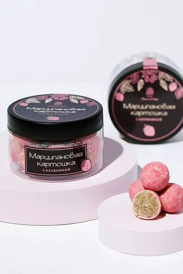 Конфеты "Картошка" марципановая с клубникой 160г  ЭКОПРОДУКТЫ, - - фото 1