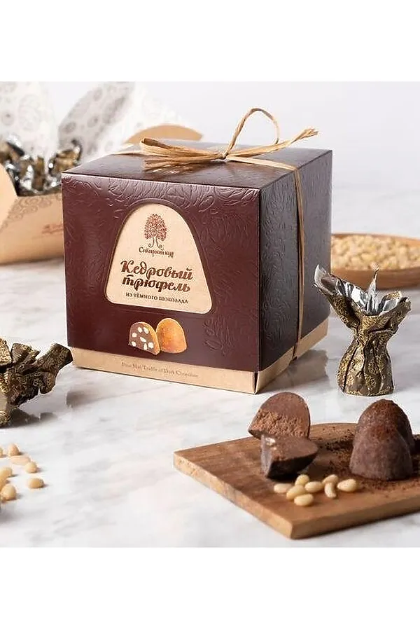 Конфеты "Кедровый трюфель" орех и тёмный шоколад 120г ЭКО-ПРОДУКТЫ, - - фото 1