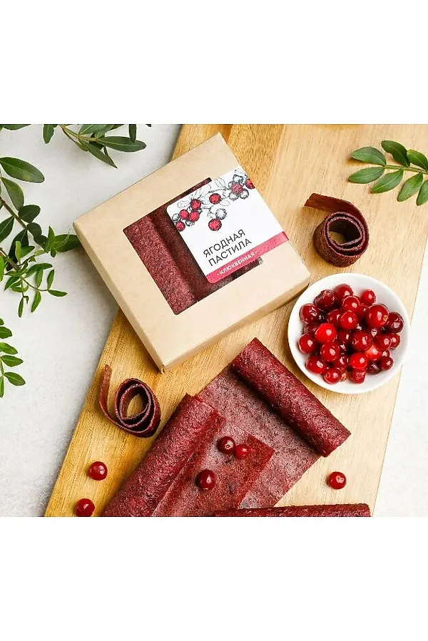 Пастила клюквенная 100г ЭКО-ПРОДУКТЫ, - - фото 1