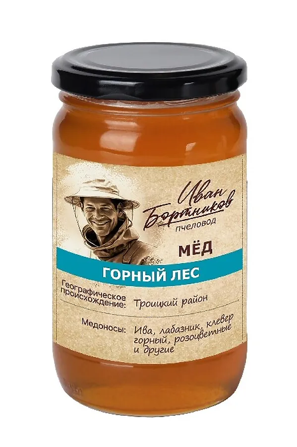 Мёд "Бортников" Горный лес, ст.банка 500г ЭКО-ПРОДУКТЫ, - - фото 1