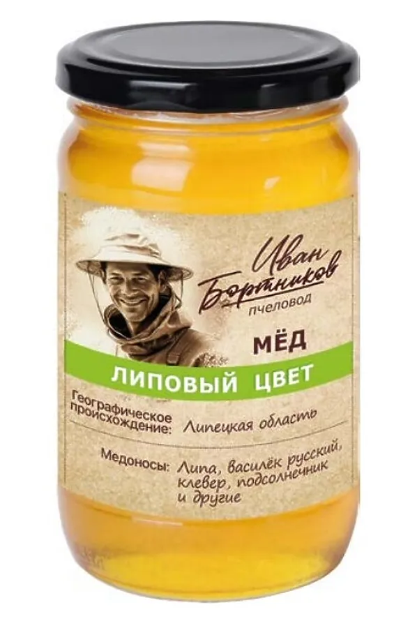 Мёд "Бортников" Липовый цвет, ст.банка 500г ЭКО-ПРОДУКТЫ, - - фото 1