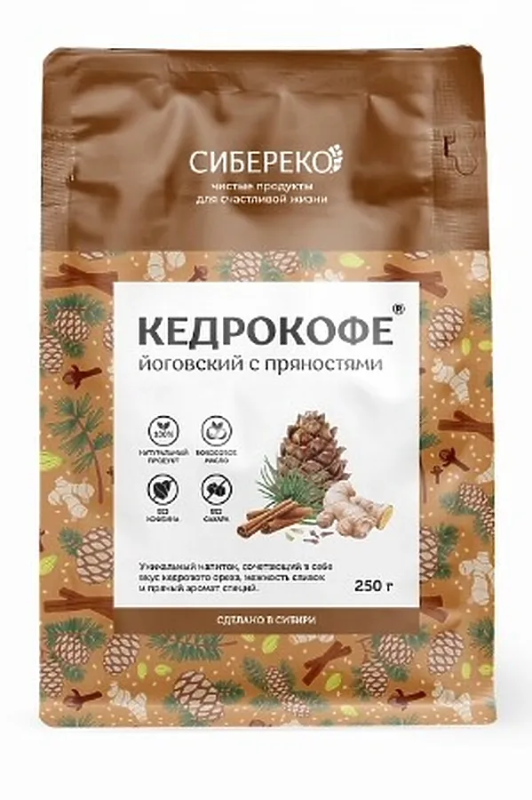 Кедрокофе Йоговский с пряностями Apic 250г ЭКОПРОДУКТЫ, - - фото 1