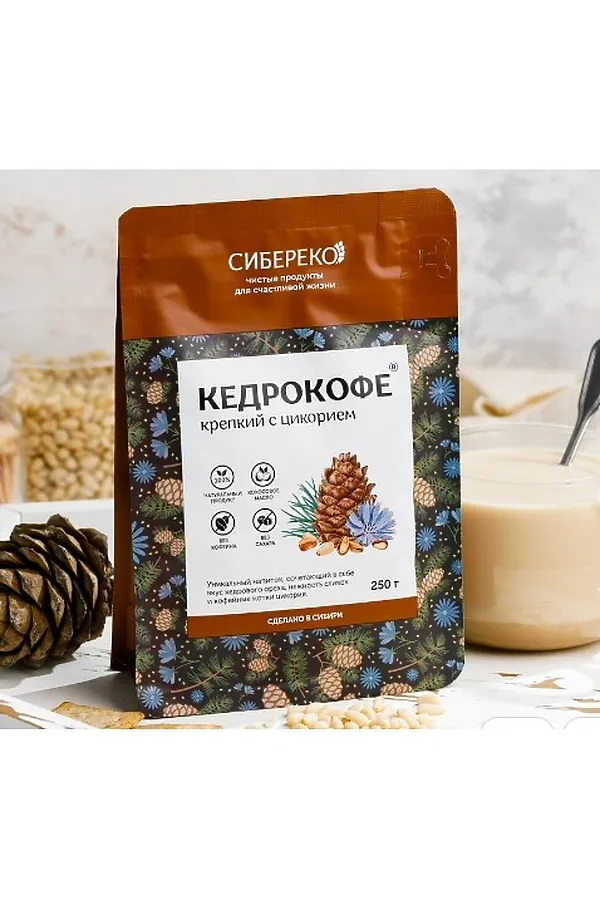 Кедрокофе Цикорий, крепкий Apic 250г  ЭКО-ПРОДУКТЫ, - - фото 1