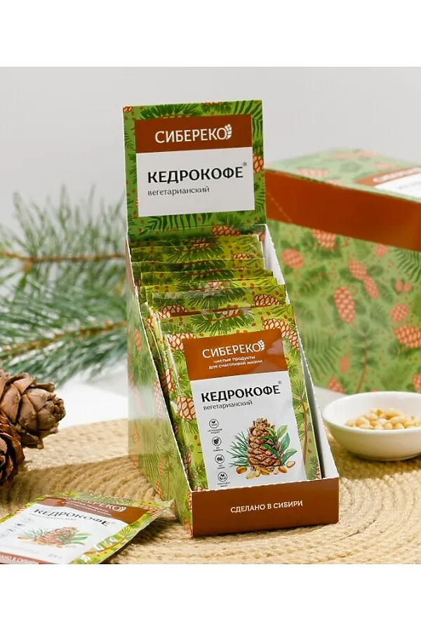 Кедрокофе Вегетарианский шоу-бокс №10*25г ЭКОПРОДУКТЫ, - - фото 1