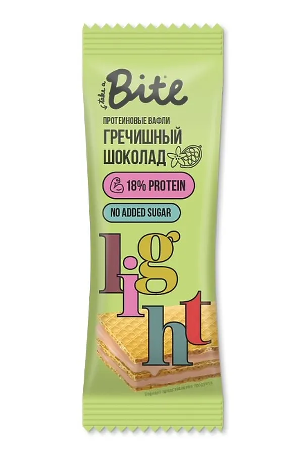 Вафли протеиновые Bite "Гречишный шоколад" 35г ЭКО-ПРОДУКТЫ, - - фото 1
