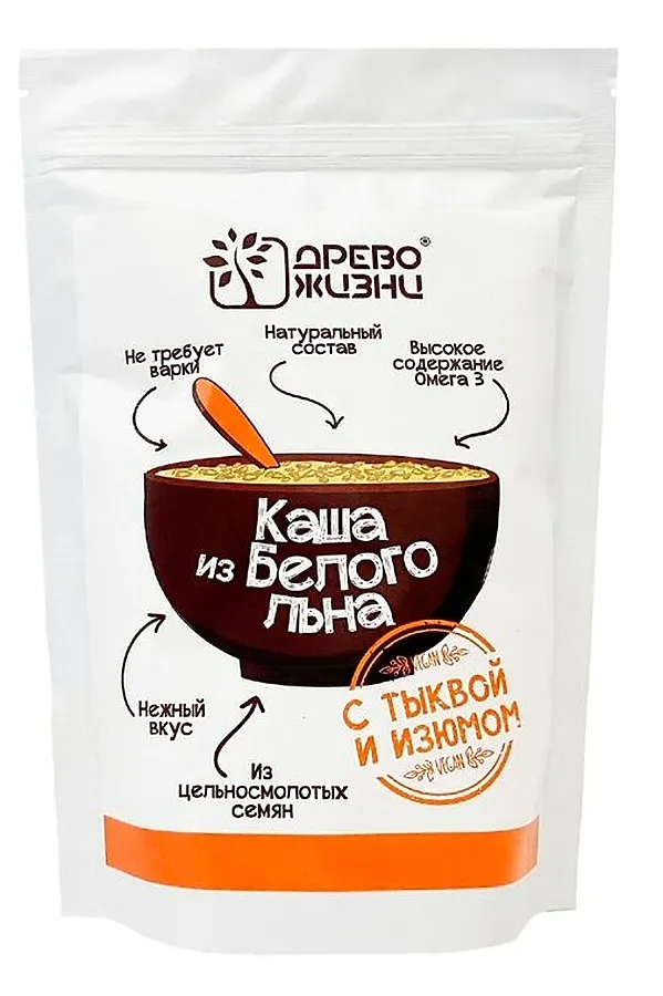 Каша белого льна с тыквой и изюмом 250г ЭКО-ПРОДУКТЫ, - - фото 1
